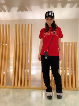 「DSQUARED2（ディースクエアード）のアイテム（帽子）」を使った、watanabe   maakoさん（レディース・161cm）の春コーディネート
