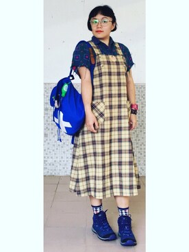 「Vintage mix」｜「アイテム（ワンピース/ドレス）」を使った、DD_ngaさん（レディース・158cm）の夏コーディネート