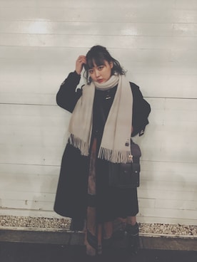 「JUNKO SHIMADA（ジュンコシマダ）のアイテム（テーラードジャケット）」を使った、かよこやざきさん（レディース・156cm）の冬コーディネート