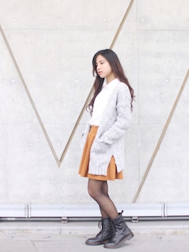 「NET（ネット）のアイテム（ピーコート）」を使った、Silvia 🇹🇼さん（レディース・153cm）の冬コーディネート
