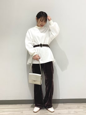 「PAGEBOY（ページボーイ）のハクミニショルダーBAG（ショルダーバッグ）」を使った、 ｱ ﾔ ﾅ .さん（レディース・151cm）の秋コーディネート