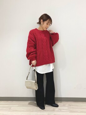 「PAGEBOY（ページボーイ）のハクミニショルダーBAG（ショルダーバッグ）」を使った、 ｱ ﾔ ﾅ .さん（レディース・151cm）の冬コーディネート