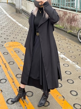 「Yohji Yamamoto（ヨウジヤマモト）のアイテム（スカート）」を使った、CCさん（レディース・154cm）の秋コーディネート
