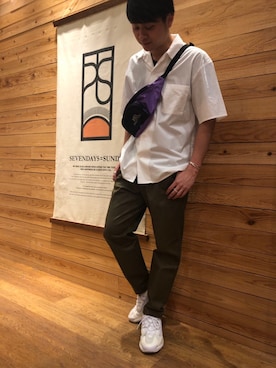 「カーキパンツ」｜izumiさん（メンズ・171cm・20代）の夏コーディネート