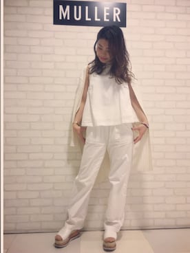 「MULLER（ミューラー）のアイテム（パンツ）」を使った、ChiEmiさん（レディース・155cm）の冬コーディネート