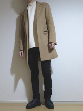 【WEB限定】by ∴ LODEN チェスターコート BEIGE/SMALL