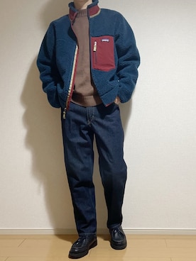 「patagonia」｜「アイテム（その他シューズ）」を使った、Eddieさん（メンズ・168cm）の冬コーディネート