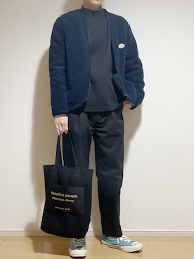 「Vincent et Mireille（バンソンエミレイユ）のアイテム（ブルゾン）」を使った、Eddieさん（メンズ・168cm）の春コーディネート