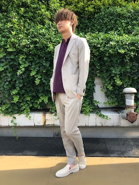「アイテム（テーラードジャケット）」を使った、nano・universe ルミネ北千住 Mensさん（メンズ・177cm）の夏コーディネート