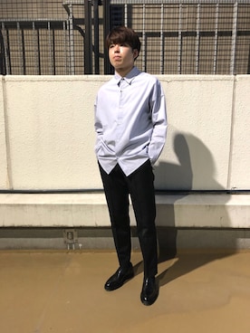 「NANO universe（ナノユニバース）のアイテム（ローファー）」を使った、nano・universe ルミネ北千住 Mensさん（メンズ・170cm）の夏コーディネート