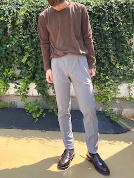 「NANO universe（ナノユニバース）のアイテム（ローファー）」を使った、nano・universe ルミネ北千住 Mensさん（メンズ・170cm）の夏コーディネート
