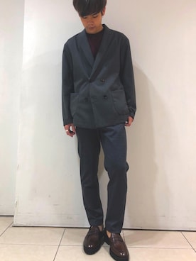 「NANO universe（ナノユニバース）のアイテム（ローファー）」を使った、nano・universe ルミネ北千住 Mensさん（メンズ・170cm）の秋コーディネート