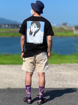 「アイテム（レッグウェア）」を使った、atu_kun24【相互フォロー】さん（メンズ・175cm）の夏コーディネート