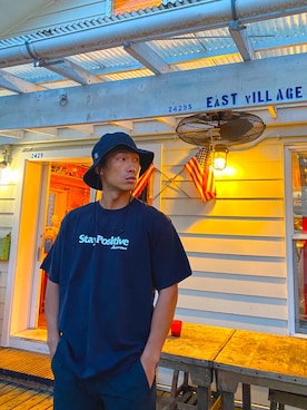 「RATS（ラッツ）のアイテム（帽子）」を使った、kgroさん（メンズ・170cm）の秋コーディネート