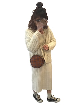 「消えそうな色コーデ」｜「アイテム（スウェット）」を使った、Chi Sa ☺︎さん（レディース・157cm）の春コーディネート