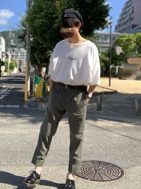 「ダニエルウェリントン」｜「アイテム（その他シューズ）」を使った、ヒロガさん（メンズ・170cm）の夏コーディネート