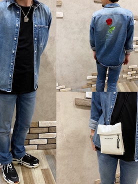 「Saint Laurent（サンローラン）のアイテム（トップス）」を使った、asaさん（メンズ・169cm）の夏コーディネート