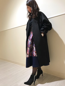 「RANDA（ランダ）のアイテム（ジャケット/アウター）」を使った、yunaさん（レディース・152cm）の秋コーディネート