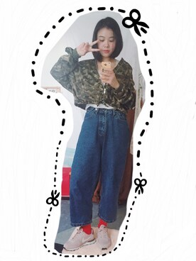 「stradivarius（ストラディバリウス）のアイテム（ブルゾン）」を使った、鸭毛妹Laylaさん（レディース・163cm）の秋コーディネート