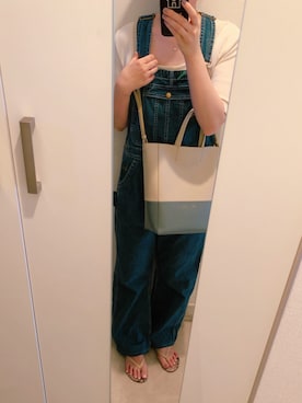 「セリーヌ」｜「アイテム（オールインワン・サロペット）」を使った、omayuuuさん（レディース・157cm）の夏コーディネート