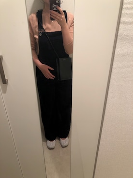 「ZARA（ザラ）のアイテム（サロペット/オーバーオール）」を使った、omayuuuさん（レディース・158cm）の秋コーディネート