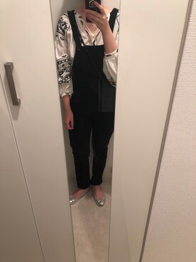 「ZARA（ザラ）のアイテム（サロペット/オーバーオール）」を使った、omayuuuさん（レディース・158cm）の秋コーディネート
