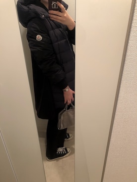 「Aラインコート」｜「アイテム（ダウンジャケット/コート）」を使った、omayuuuさん（レディース・158cm）の冬コーディネート