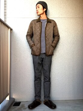 「LEMINOR（ルミノール）のアイテム」を使った、くるまやさん（メンズ・165cm）の冬コーディネート