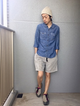 「FADELESS（フェイドレス）のアイテム」を使った、くるまやさん（メンズ・165cm）の夏コーディネート