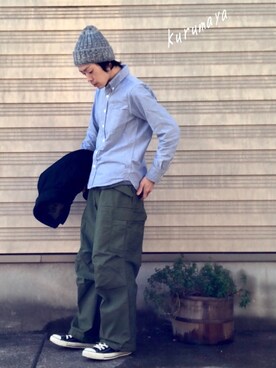 「M65」｜くるまやさん（メンズ・165cm）の冬コーディネート