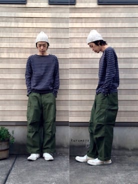 「M65」｜くるまやさん（メンズ・165cm）の冬コーディネート