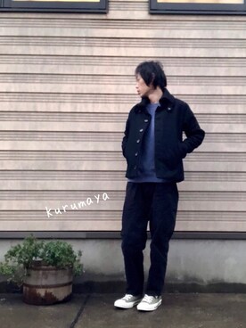 「MIXTA（ミクスタ）のアイテム」を使った、くるまやさん（メンズ・165cm）の冬コーディネート