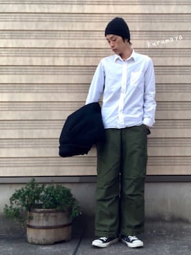 「M65」｜くるまやさん（メンズ・165cm）の冬コーディネート