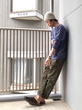 「MIXTA（ミクスタ）のアイテム」を使った、くるまやさん（メンズ・165cm）の春コーディネート