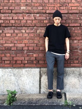 「ARBRE（アルブル）のアイテム」を使った、くるまやさん（メンズ・165cm）の夏コーディネート