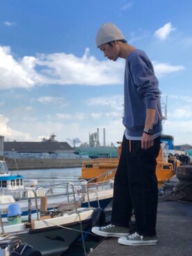 「MIXTA（ミクスタ）のアイテム」を使った、くるまやさん（メンズ・165cm）の秋コーディネート