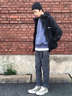 「MIXTA（ミクスタ）のアイテム」を使った、くるまやさん（メンズ・165cm）の秋コーディネート