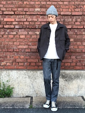 「LEMINOR（ルミノール）のアイテム」を使った、くるまやさん（メンズ・165cm）の秋コーディネート