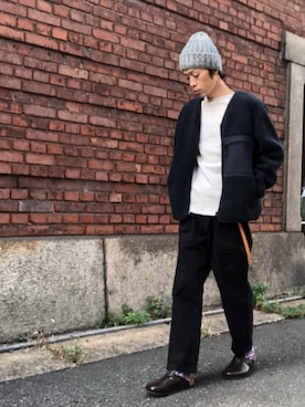 「LEMINOR（ルミノール）のアイテム」を使った、くるまやさん（メンズ・165cm）の秋コーディネート