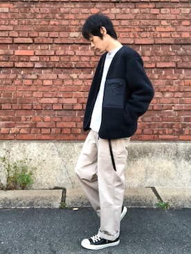 「アイラブCONVERSE」｜「アイテム（その他アウター）」を使った、くるまやさん（メンズ・165cm）の冬コーディネート