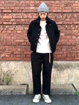 「LEMINOR（ルミノール）のアイテム」を使った、くるまやさん（メンズ・165cm）の冬コーディネート