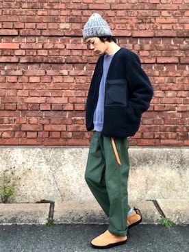 「MIXTA（ミクスタ）のアイテム」を使った、くるまやさん（メンズ・165cm）の冬コーディネート