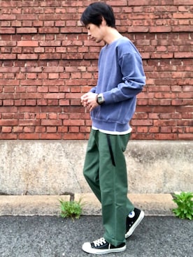 「MIXTA（ミクスタ）のアイテム」を使った、くるまやさん（メンズ・165cm）の春コーディネート