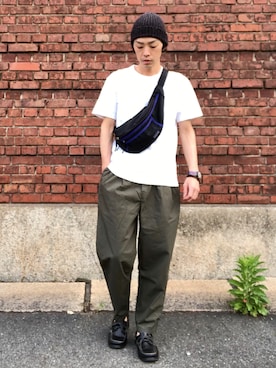「patagonia」｜「アイテム（モカシン/デッキシューズ）」を使った、くるまやさん（メンズ・165cm）の春コーディネート