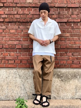 「Esperanto（エスペラント）のアイテム（アクセサリー）」を使った、くるまやさん（メンズ・165cm）の夏コーディネート