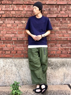 「Esperanto（エスペラント）のアイテム（アクセサリー）」を使った、くるまやさん（メンズ・165cm）の夏コーディネート