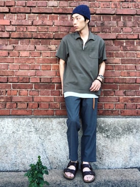 「ARBRE（アルブル）のアイテム」を使った、くるまやさん（メンズ・165cm）の秋コーディネート