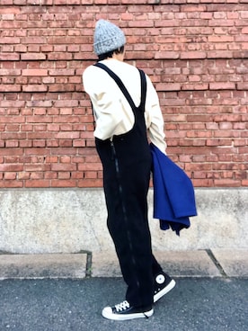 「WAIPER.inc（ワイパーインク）のアイテム（カバーオール）」を使った、くるまやさん（メンズ・165cm）の冬コーディネート