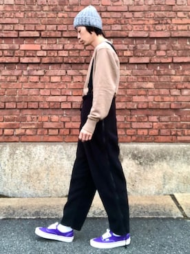 「WAIPER.inc（ワイパーインク）のアイテム（オールインワン・サロペット）」を使った、くるまやさん（メンズ・165cm）の冬コーディネート