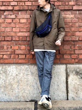 「patagonia」｜「アイテム（モッズコート）」を使った、くるまやさん（メンズ・165cm）の春コーディネート